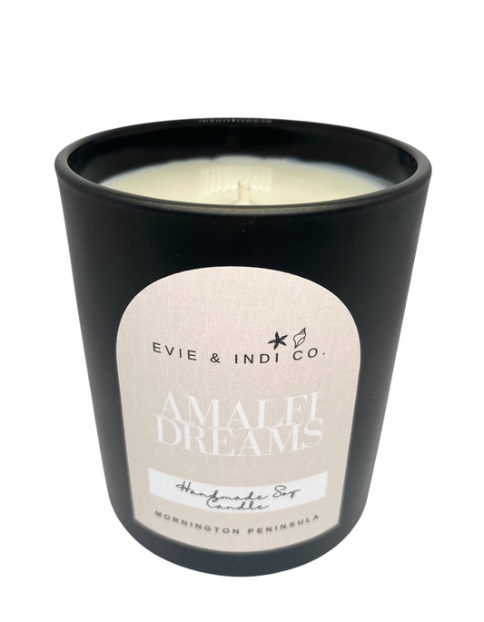 Large Matte Black  'Evie and Indi Co.' Candle